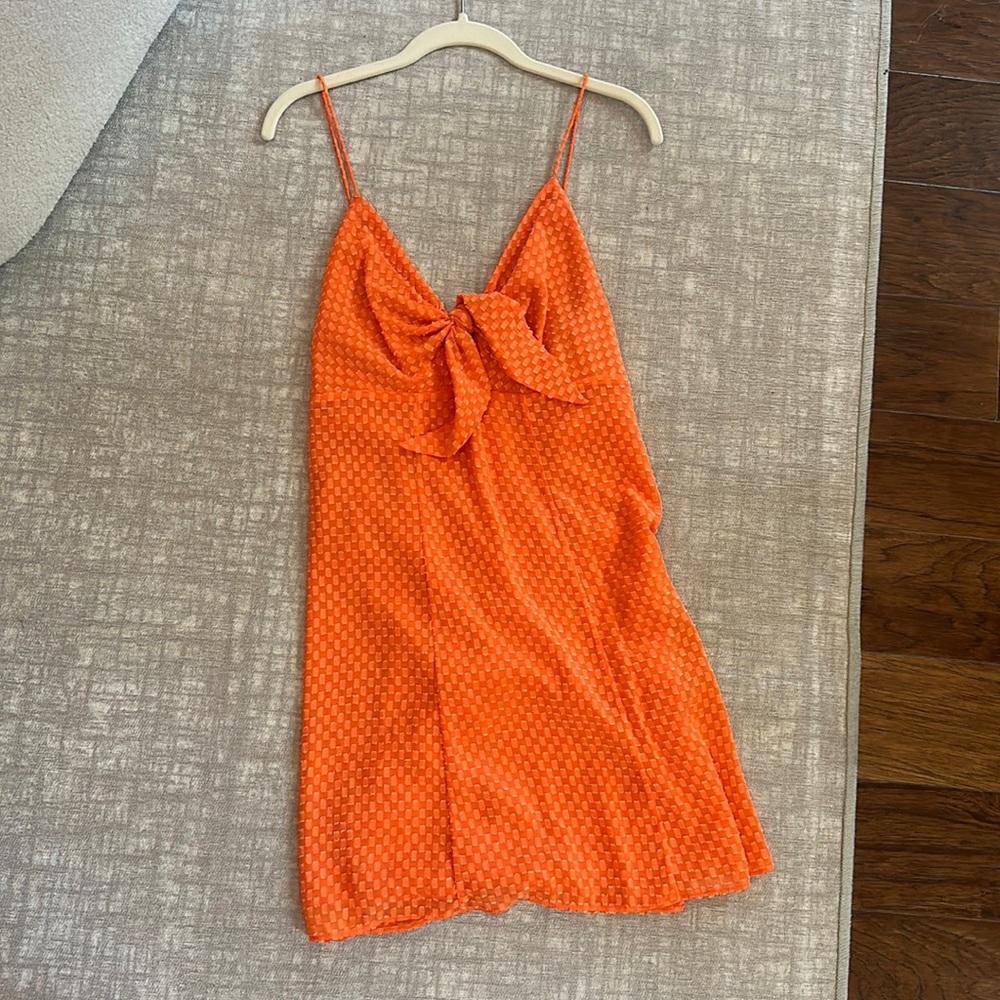 Alice and Olivia orange dress